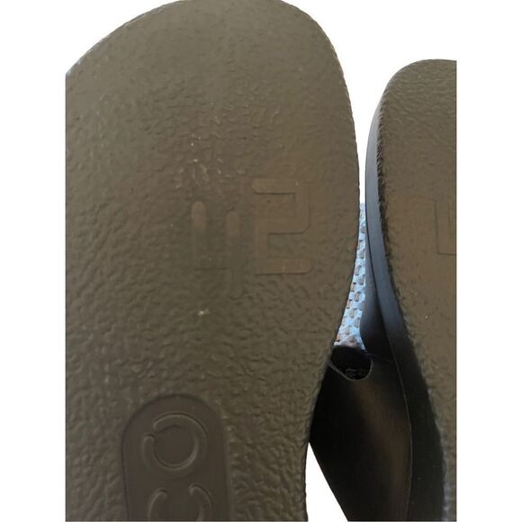 Ecco Flowt Fluxe Mens Black Classic Leather Buckle Slide Sandals Size 8.5 - Picture 12 of 16